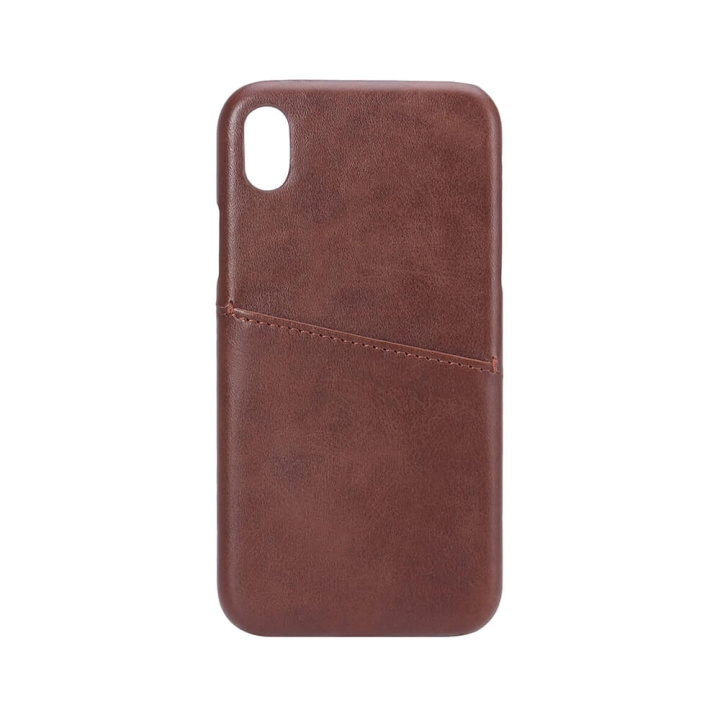 ONSALA Mobilecover Brown iPhone XR Creditcard Pocket in the group SMARTPHONE & TABLETS / Phone cases / Apple / iPhone XR / Cases at TP E-commerce Nordic AB (C12169)