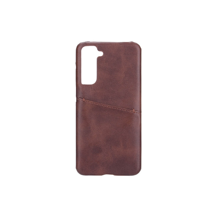 Onsala Mobilskal Brun med Kortfack Samsung S21FE 5G in the group SMARTPHONE & TABLETS / Phone cases / Samsung at TP E-commerce Nordic AB (C12175)