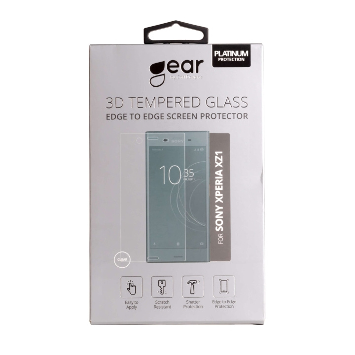 GEAR Glass Prot. 3D Sony Xperia XZ1 Edge to Edge Svart in the group SMARTPHONE & TABLETS / Phone cases / Sony at TP E-commerce Nordic AB (C12399)