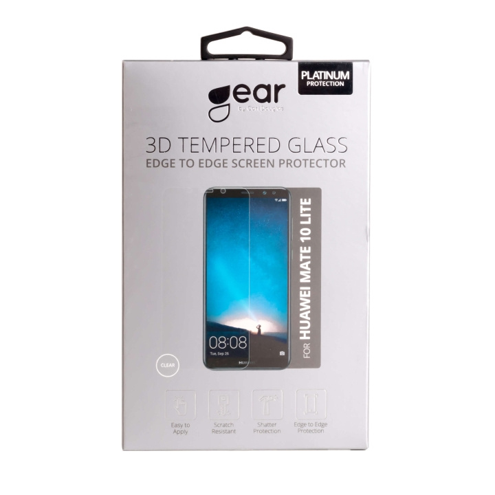 GEAR Glass Prot. 3D Huawei Mate 10 Lite Edge to Edge Transparent in the group SMARTPHONE & TABLETS / Phone cases / Huawei at TP E-commerce Nordic AB (C12402)