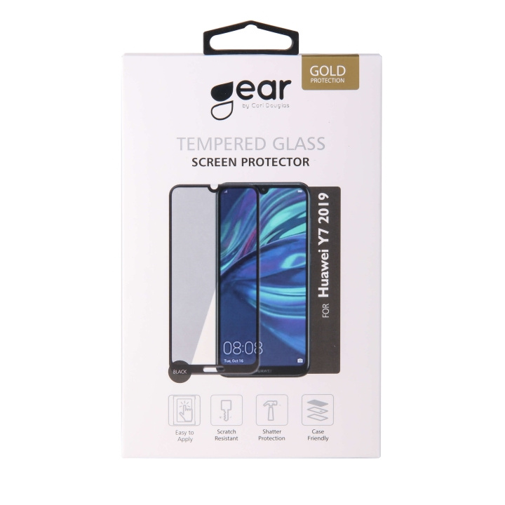 GEAR Glass Prot. 3D Huawei Y7 2019 in the group SMARTPHONE & TABLETS / Phone cases / Huawei at TP E-commerce Nordic AB (C12411)