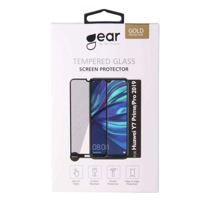 GEAR Glass Prot. 3D Huawei Y7 Prime/Pro 2019 in the group SMARTPHONE & TABLETS / Phone cases / Huawei at TP E-commerce Nordic AB (C12412)