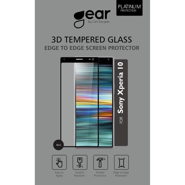 GEAR Glass Prot. 2,5D Sony Xperia 10 in the group SMARTPHONE & TABLETS / Phone cases / Sony at TP E-commerce Nordic AB (C12415)