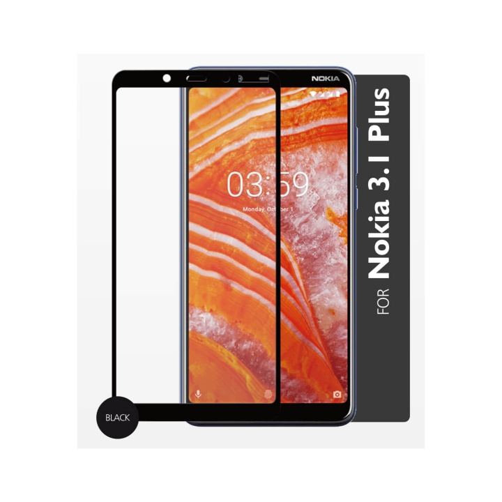 Gear Glass Prot. 2,5D Full Cover Nokia 3.1 Plus in the group SMARTPHONE & TABLETS / Phone cases / Nokia/Microsoft at TP E-commerce Nordic AB (C12418)