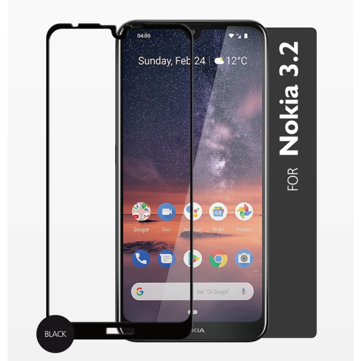 Gear Glass Prot. 2,5D Full Cover Nokia 3.2 in the group SMARTPHONE & TABLETS / Phone cases / Nokia/Microsoft at TP E-commerce Nordic AB (C12423)
