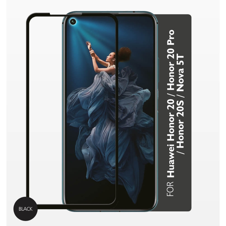 Gear Glass Prot. 2,5D Full Cover Huawei Honor 20 pro 2019 in the group SMARTPHONE & TABLETS / Phone cases / Huawei/Honor at TP E-commerce Nordic AB (C12429)