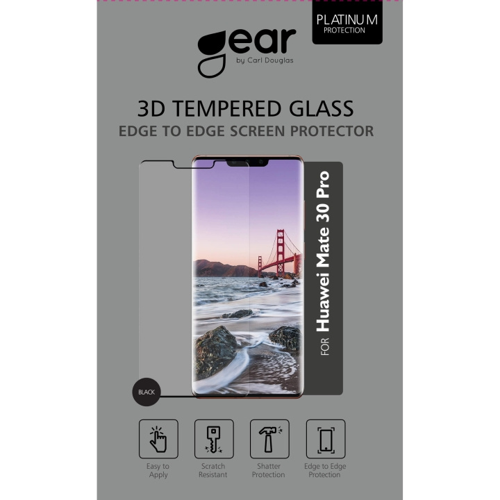 Gear Glass Prot. 3D Full Cover Black Huawei Mate 30 Lite in the group SMARTPHONE & TABLETS / Phone cases / Huawei/Honor at TP E-commerce Nordic AB (C12431)