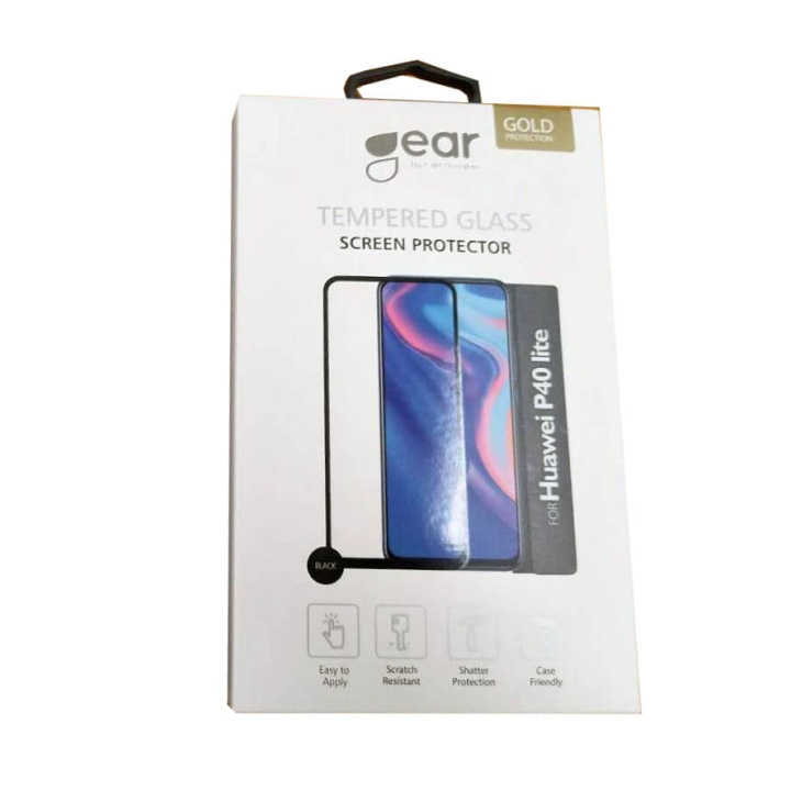 GEAR Glas Prot. 2,5D Full Cover Huawei P40 Lite in the group SMARTPHONE & TABLETS / Phone cases / Huawei at TP E-commerce Nordic AB (C12442)