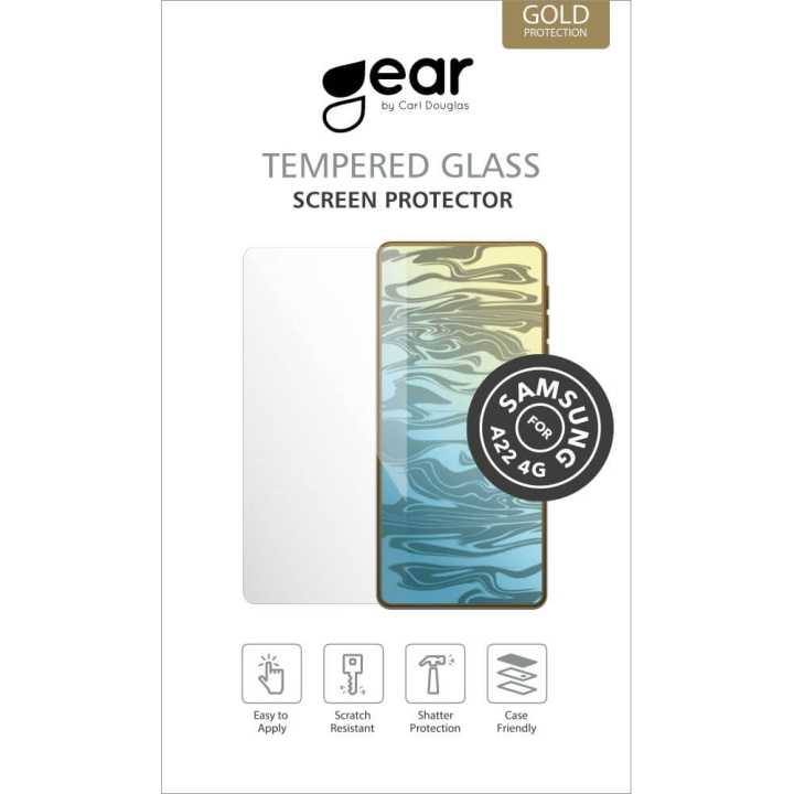 GEAR Screen Protector 2.5D Samsung A22 4G in the group SMARTPHONE & TABLETS / Phone cases / Samsung at TP E-commerce Nordic AB (C12449)