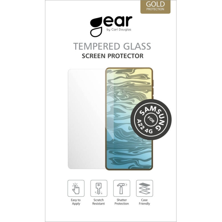Gear Härdat Glas 2.5D Samsung A22 4G in the group SMARTPHONE & TABLETS / Phone cases / Samsung at TP E-commerce Nordic AB (C12449)