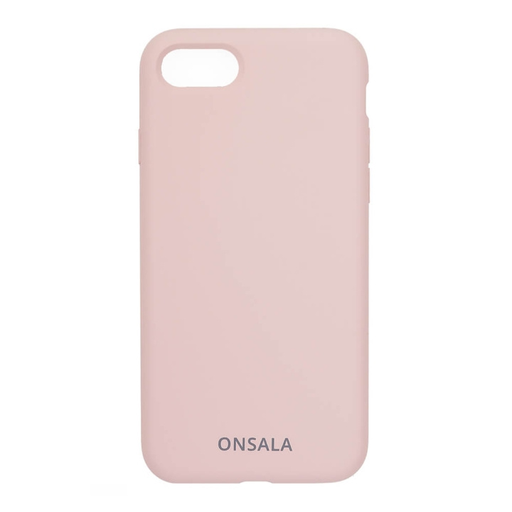 ONSALA Phone Case Silicone Sand Pink - iPhone 6/7/8/SE in the group SMARTPHONE & TABLETS / Phone cases / Apple / iPhone 8 / Cases at TP E-commerce Nordic AB (C12587)