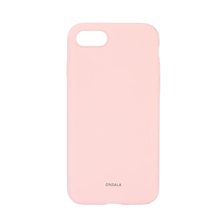 ONSALA Phone Case Silicone Chalk Pink - iPhone 6/7/8/SE in the group SMARTPHONE & TABLETS / Phone cases / Apple / iPhone 8 / Cases at TP E-commerce Nordic AB (C12599)