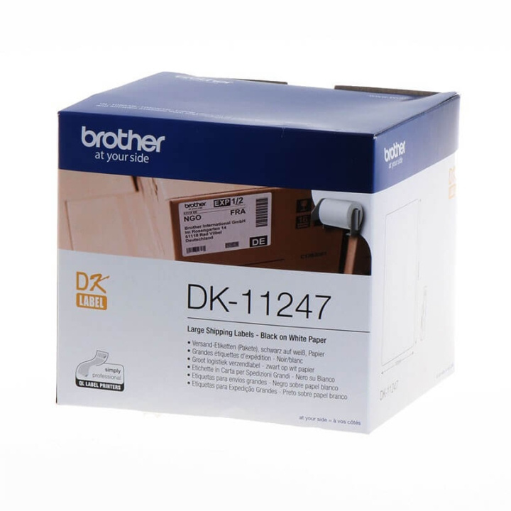 Brother Labels DK11247 103x164mm Black on White in the group COMPUTERS & PERIPHERALS / Printers & Accessories / Printers / Zebra & Lable printers at TP E-commerce Nordic AB (C12644)