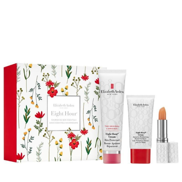 Giftset Floral Elizabeth Arden Eight Hour Cream Skin Protectant 50ml + Intensive Moisturising Hand Treatment 30ml + Lip Protectant SPF15 3,7g in the group BEAUTY & HEALTH / Skin care / Face / Day cream at TP E-commerce Nordic AB (C12865)