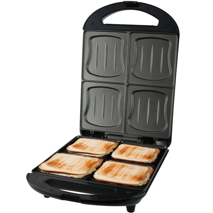 Emerio Sandwich grill for 4 sandwiches XXL in the group HOME, HOUSEHOLD & GARDEN / Household appliances / Toasters & Bread grills / Table grills & Raclette at TP E-commerce Nordic AB (C13002)