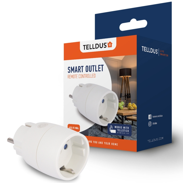 Telldus On/Off-uttag Slim 433 1-pack in the group HOME, HOUSEHOLD & GARDEN / Smart home / Smart plugs at TP E-commerce Nordic AB (C13045)