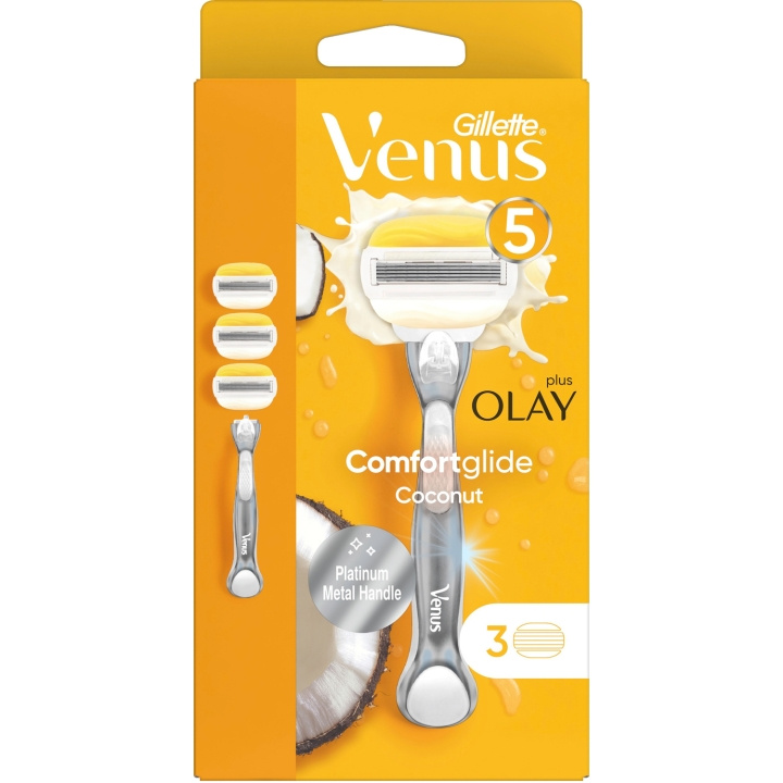 Gillette Venus Rakhyvel Comfortglide Coconut Olay 3st in the group BEAUTY & HEALTH / Hair & Styling / Shaving & Trimming / Razors & Accessories at TP E-commerce Nordic AB (C13101)