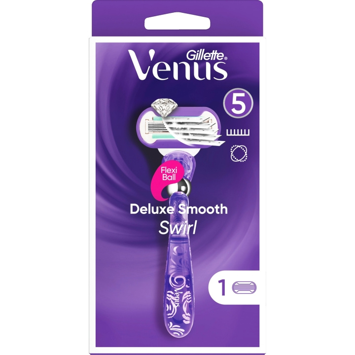 Gillette Venus Rakhyvel Deluxe Smooth Swirl 1st rakblad in the group BEAUTY & HEALTH / Hair & Styling / Shaving & Trimming / Razors & Accessories at TP E-commerce Nordic AB (C13116)