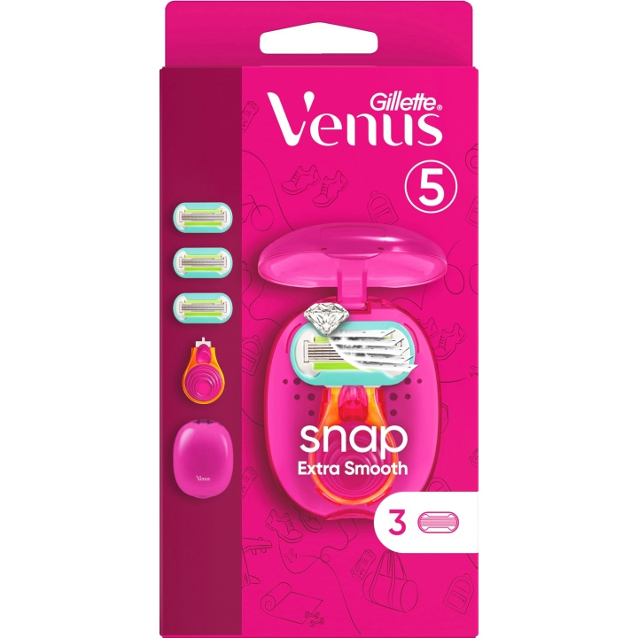 Gillette Venus Rakhyvel Extra Smooth Snap Sister 3st rakblad in the group BEAUTY & HEALTH / Hair & Styling / Shaving & Trimming / Razors & Accessories at TP E-commerce Nordic AB (C13128)