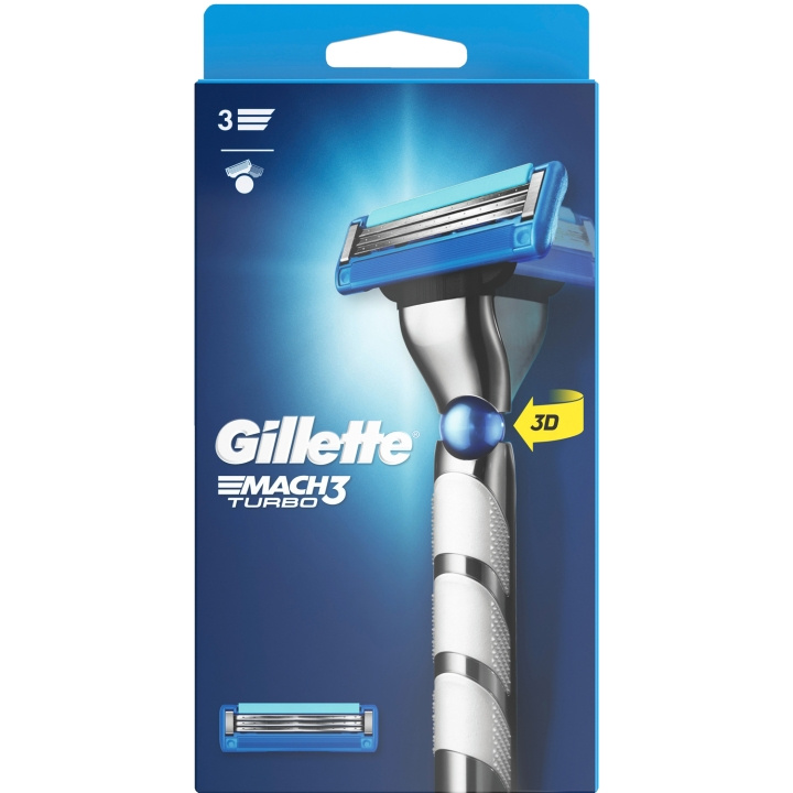 Gillette Rakhyvel Mach3 Turbo 3D 2st rakblad in the group BEAUTY & HEALTH / Hair & Styling / Shaving & Trimming / Razors & Accessories at TP E-commerce Nordic AB (C13149)