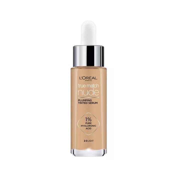 L\'Oreal True Match Nude Plumping Tinted Serum Foundation 2-3 Light 30ml in the group BEAUTY & HEALTH / Makeup / Facial makeup / Foundation at TP E-commerce Nordic AB (C13458)