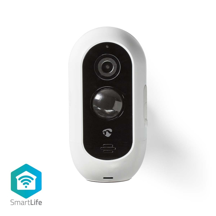 Nedis SmartLife Outdoor Camera | Wi-Fi | Full HD 1080p | IP65 | Max. battery life: 6 Months | Cloud Storage (optional) / microSD (not included) | 5 V DC | With motion sensor | Night vision | White in the group HOME, HOUSEHOLD & GARDEN / Alarm & Security / Security cameras / Digital (Network) / Outdoor cameras at TP E-commerce Nordic AB (C13571)