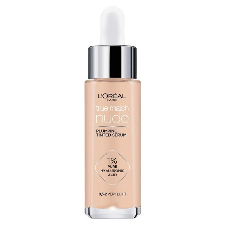 L\'Oréal True Match Nude Plumping Tinted Serum Foundation 0,5-2 Very Light 30ml in the group BEAUTY & HEALTH / Makeup / Facial makeup / Foundation at TP E-commerce Nordic AB (C13574)