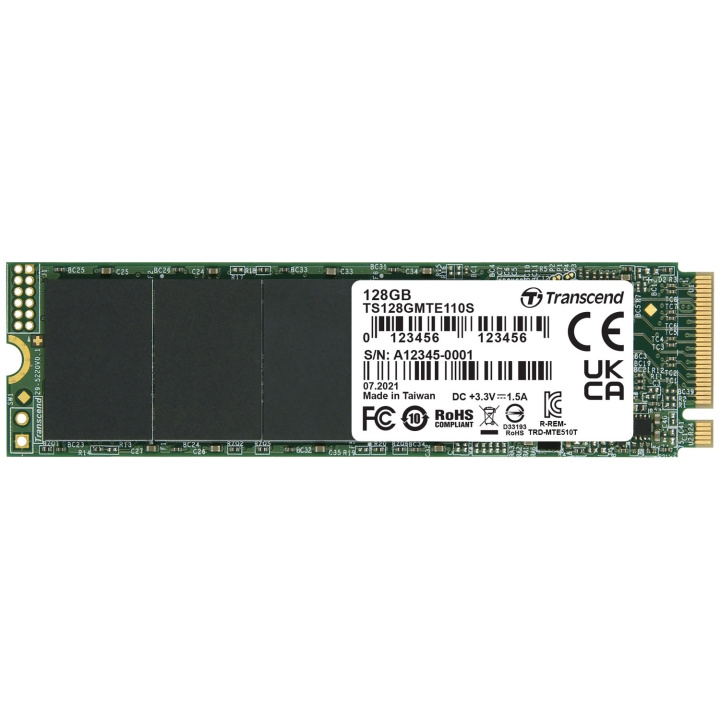 Transcend PCIe M.2 SSD Gen3 x4 NVMe 128Gb (R1500/W550) in the group COMPUTERS & PERIPHERALS / Computer components / Harddrives / SSD at TP E-commerce Nordic AB (C13601)