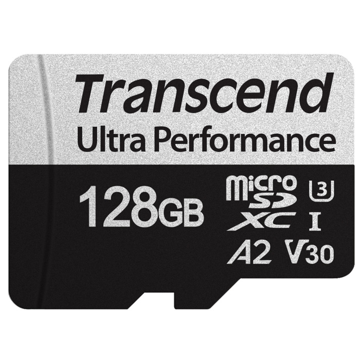 Transcend microSDXC 340S 128GB U3 A2 V30 (R160/W125) in the group HOME ELECTRONICS / Storage media / Memory cards / MicroSD/HC/XC at TP E-commerce Nordic AB (C13602)