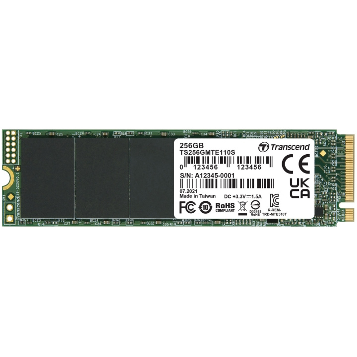 Transcend PCIe M.2 SSD Gen3 x4 NVMe 256Gb (R1600/W1000) in the group COMPUTERS & PERIPHERALS / Computer components / Harddrives / SSD at TP E-commerce Nordic AB (C13605)