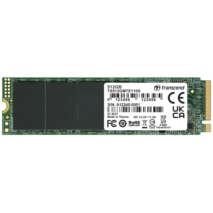 Transcend PCIe M.2 SSD Gen3 x4 NVMe 512Gb (R1700/W1400) in the group COMPUTERS & PERIPHERALS / Computer components / Harddrives / SSD at TP E-commerce Nordic AB (C13608)