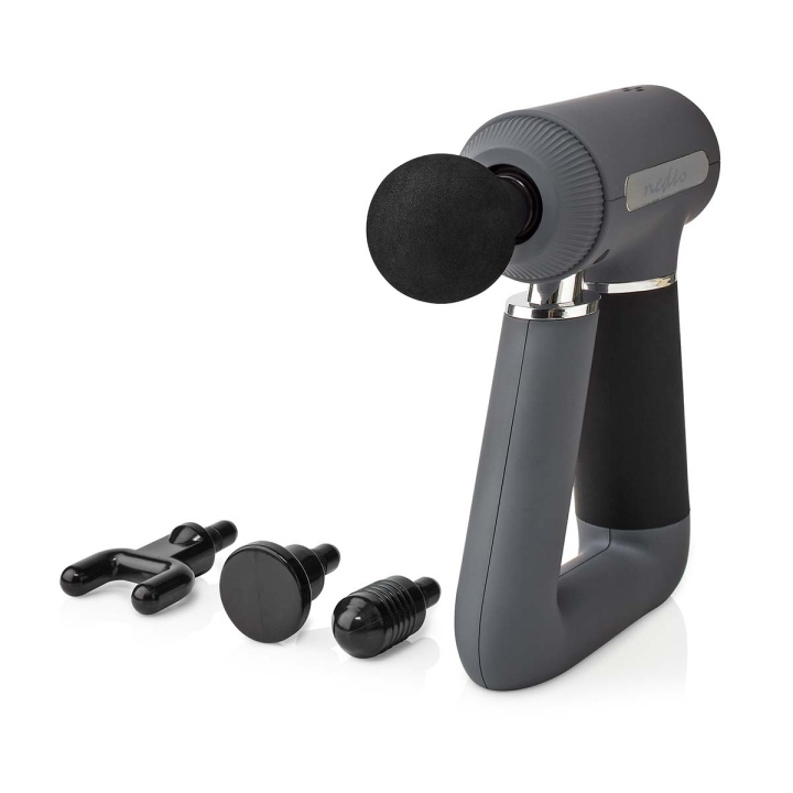 Nedis Sports Massage Gun | Battery Powered | N/A | Rechargeable | 6 Massage Modes | USB Cable | Grey in the group BEAUTY & HEALTH / Massage & Wellness / Massage at TP E-commerce Nordic AB (C13798)