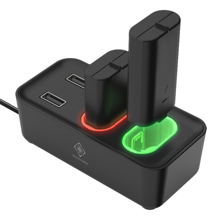 DELTACO GAMING XBOX Charging station for up to two battery packs, in the group HOME ELECTRONICS / Game consoles & Accessories / Other games at TP E-commerce Nordic AB (C13811)
