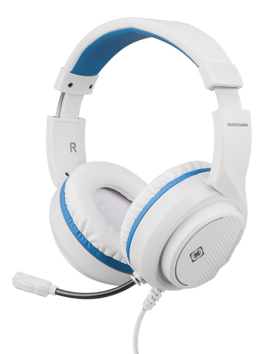 DELTACO GAMING Stereo Gaming Headset for PS5, 1x 3.5mm connector,white in the group COMPUTERS & PERIPHERALS / GAMING / Headset at TP E-commerce Nordic AB (C13816)