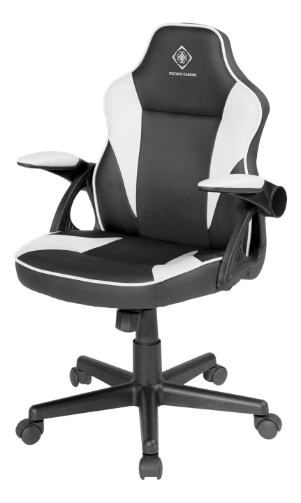 DELTACO GAMING DC120W Junior Gaming Chair, PU-leather, Black/White in the group COMPUTERS & PERIPHERALS / GAMING / Gaming chairs at TP E-commerce Nordic AB (C13821)