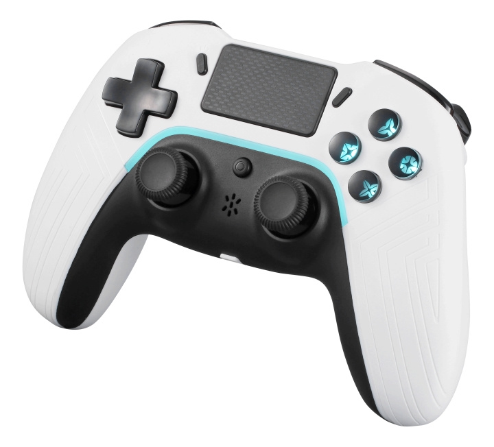 deLTACO GAMING Playstation 4 bluetooth controller, white in the group HOME ELECTRONICS / Game consoles & Accessories / Sony PlayStation 4 / Accessories at TP E-commerce Nordic AB (C13825)