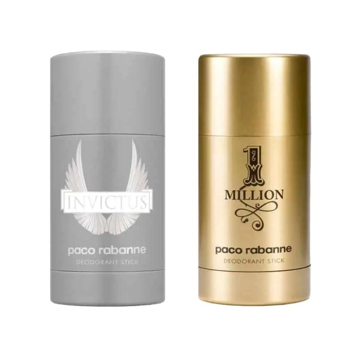 2-pack Paco Rabanne 1 Million + Invictus Deostick 75ml in the group BEAUTY & HEALTH / Fragrance & Perfume / Deodorants / Deodorant for women at TP E-commerce Nordic AB (C13888)