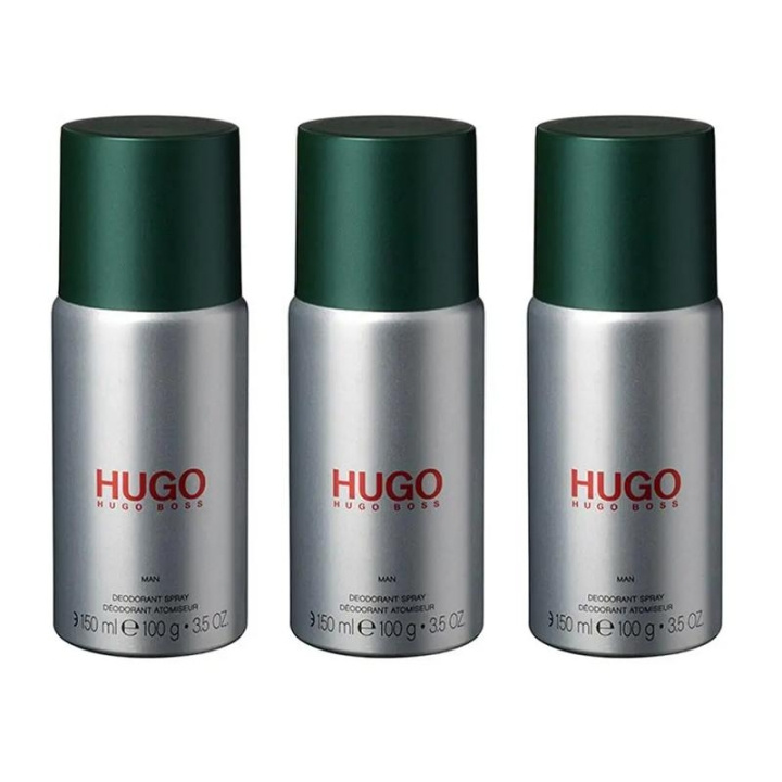 3-pack Hugo Boss Hugo Man Deo Spray 150ml in the group BEAUTY & HEALTH / Fragrance & Perfume / Deodorants / Deodorant for women at TP E-commerce Nordic AB (C13892)