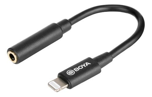 BOYA BY-K3 3.5mm TRRS female to Lightning male Audio Adapter, 0.2m, bl in the group SMARTPHONE & TABLETS / Chargers & Cables / Adapters at TP E-commerce Nordic AB (C13952)