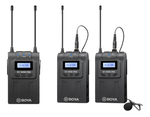 BOYA UHF Wireless mic with one receiver in the group HOME ELECTRONICS / Audio & Picture / Handheld Microphones at TP E-commerce Nordic AB (C13954)