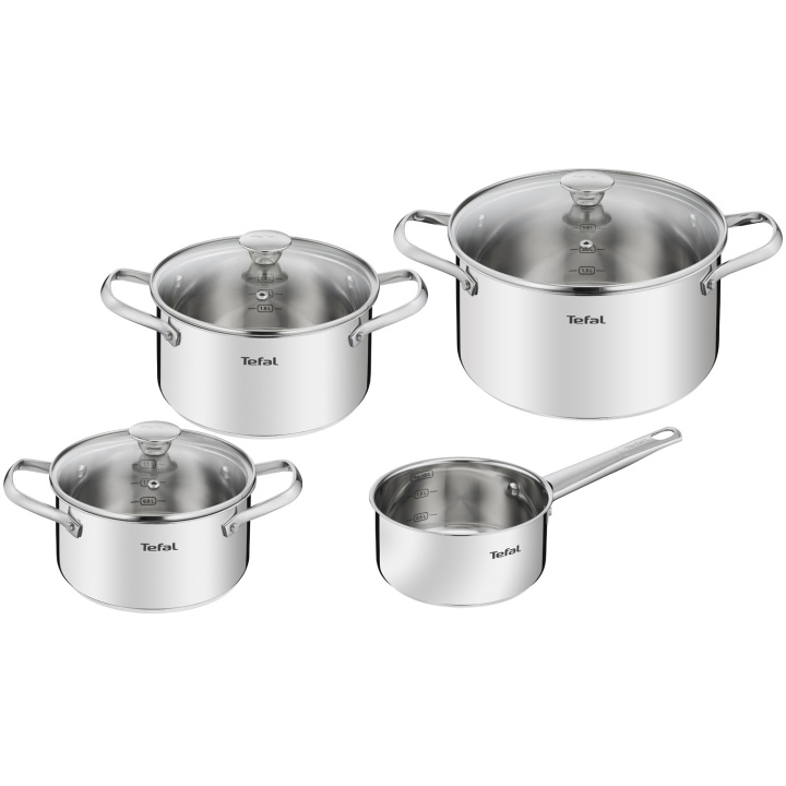 Tefal Cook eat Set 7 delar rostfritt in the group HOME, HOUSEHOLD & GARDEN / Kitchen utensils / Pots & Pans at TP E-commerce Nordic AB (C14063)