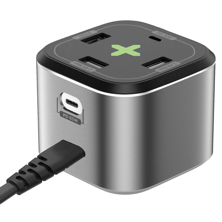 Celly Power Station 65W 3xUSB-A 2xUS in the group SMARTPHONE & TABLETS / Chargers & Cables / Wall charger / Wall charger USB-C at TP E-commerce Nordic AB (C14083)