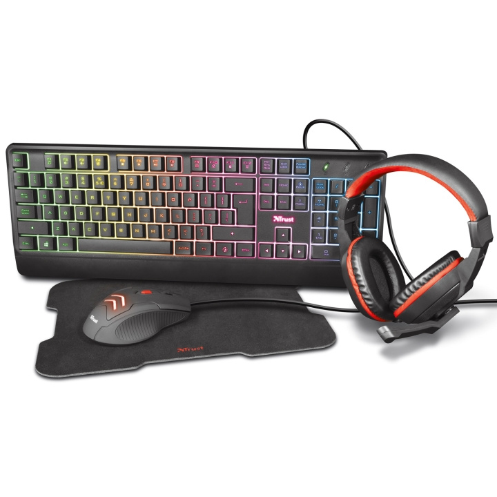 Trust Ziva 4-in-1 Gaming bundle in the group COMPUTERS & PERIPHERALS / GAMING / Keyboards at TP E-commerce Nordic AB (C14112)