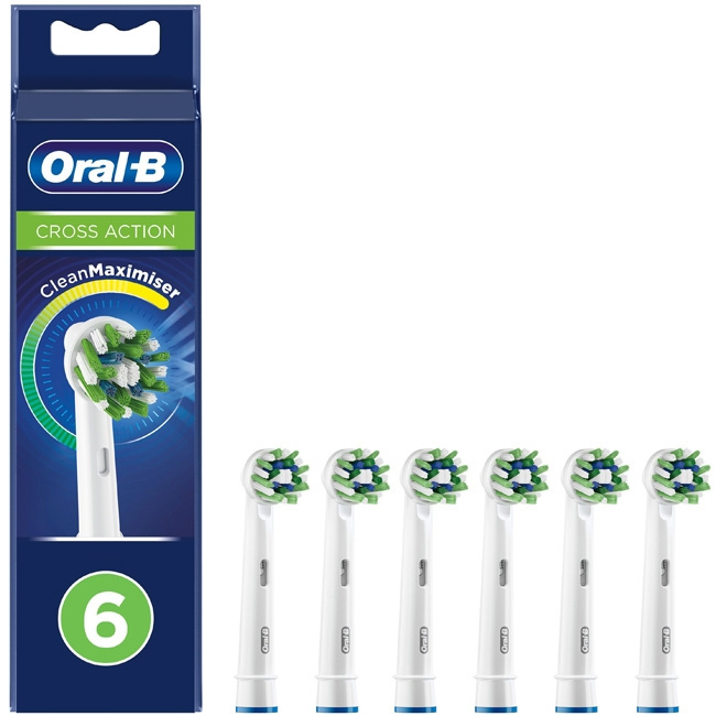 Oral B Borsthuvud CrossAction 6st in the group BEAUTY & HEALTH / Oral care / Accessories for electric toothbrushes at TP E-commerce Nordic AB (C14118)