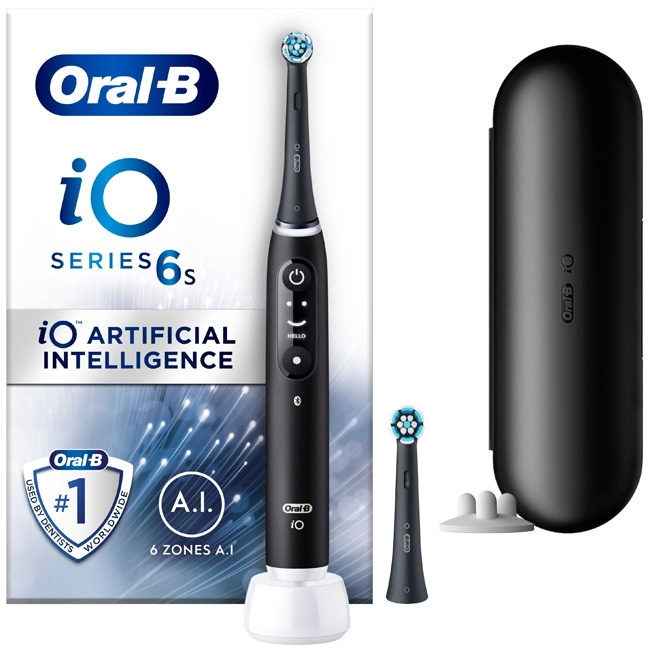 Oral B Eltandborste iO6S Black Lava in the group BEAUTY & HEALTH / Oral care / Electric toothbrushes at TP E-commerce Nordic AB (C14128)