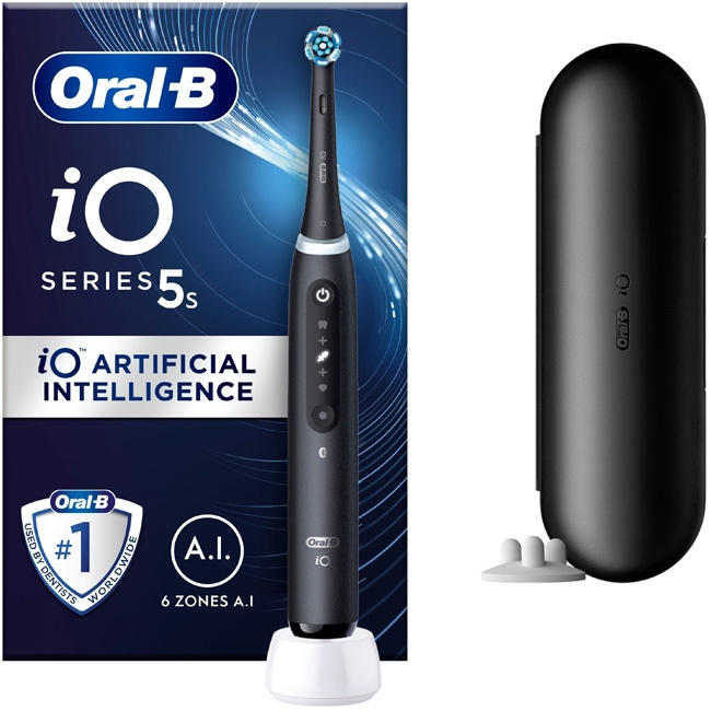 Oral B Eltandborste iO5s Matt Black in the group BEAUTY & HEALTH / Oral care / Accessories for electric toothbrushes at TP E-commerce Nordic AB (C14133)
