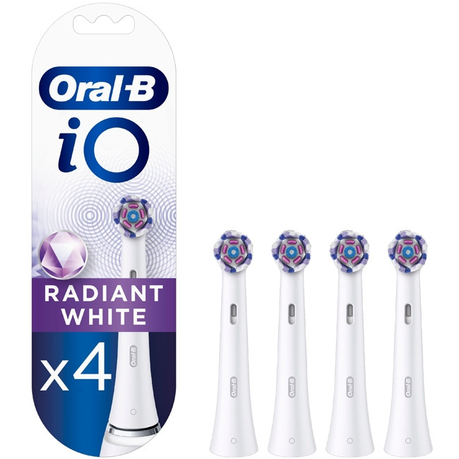 Oral B Borsthuvud iO Radiant White 4s in the group BEAUTY & HEALTH / Oral care / Electric toothbrushes at TP E-commerce Nordic AB (C14134)