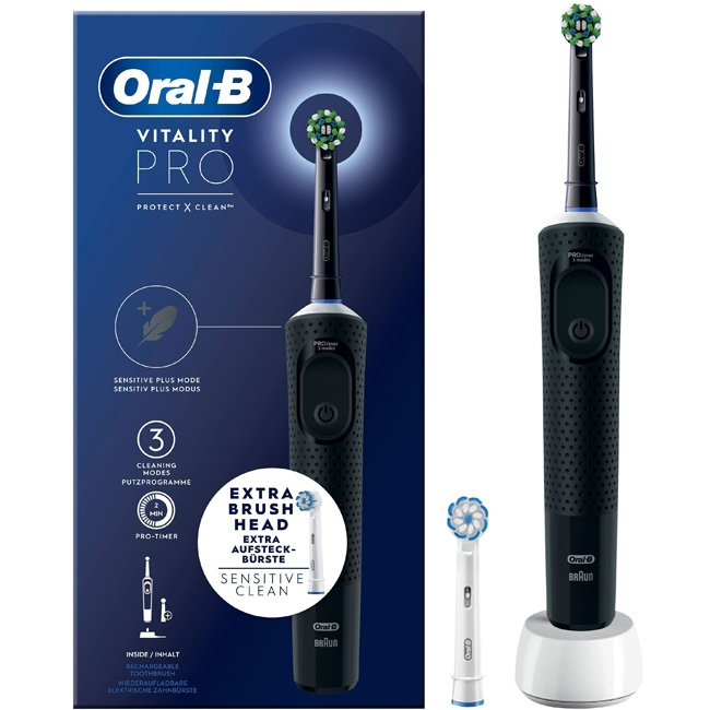 Oral B Eltandborste Vitality Pro Blac in the group BEAUTY & HEALTH / Oral care / Electric toothbrushes at TP E-commerce Nordic AB (C14139)
