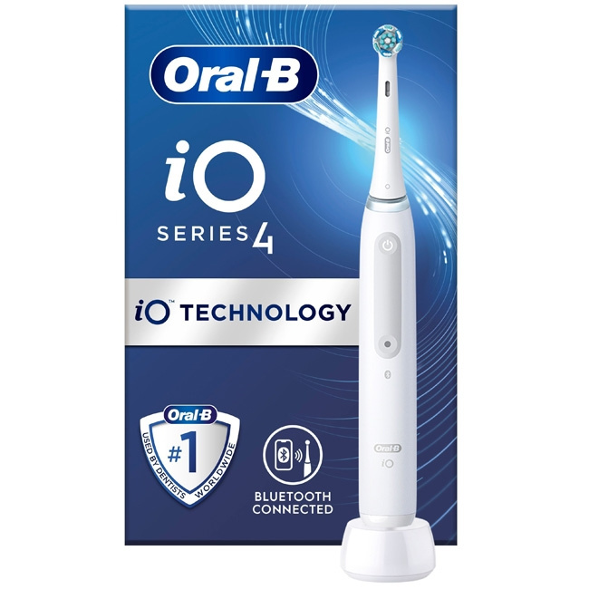 Oral B Eltandborste iO4 Quite White Without Travel Case in the group BEAUTY & HEALTH / Oral care / Electric toothbrushes at TP E-commerce Nordic AB (C14141)