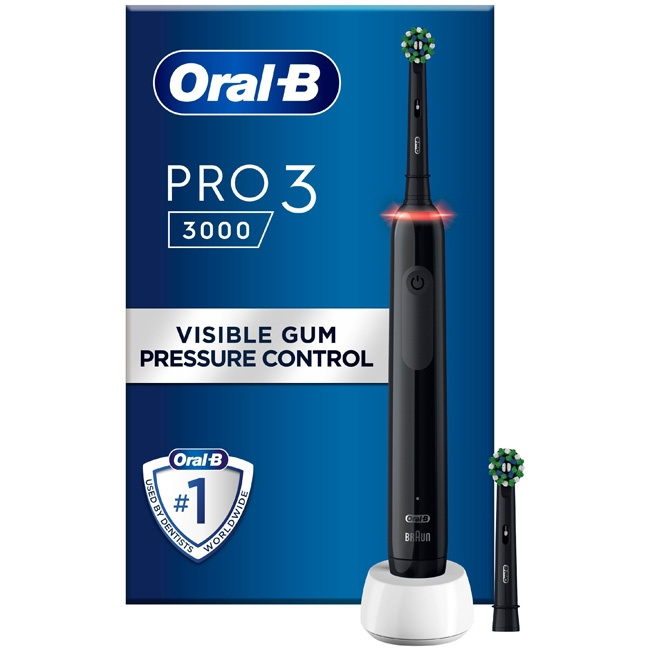 Oral B Electric Toothbrush Pro 3 3000 CA Black Edition in the group BEAUTY & HEALTH / Oral care / Electric toothbrushes at TP E-commerce Nordic AB (C14156)